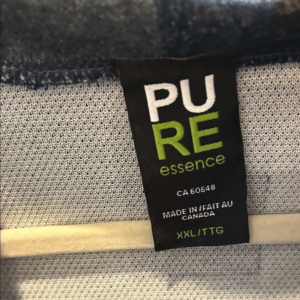 PURE Blue and Black Plaid Women's Top - Picture 2 of 5